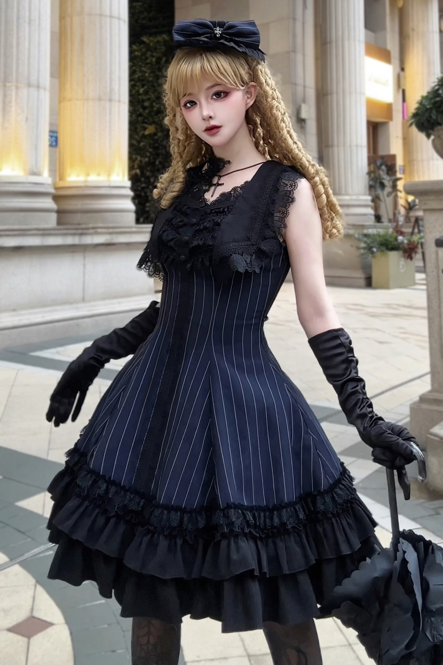 Dark Tailored Slim Gothic Lolita Dress + Outerwear