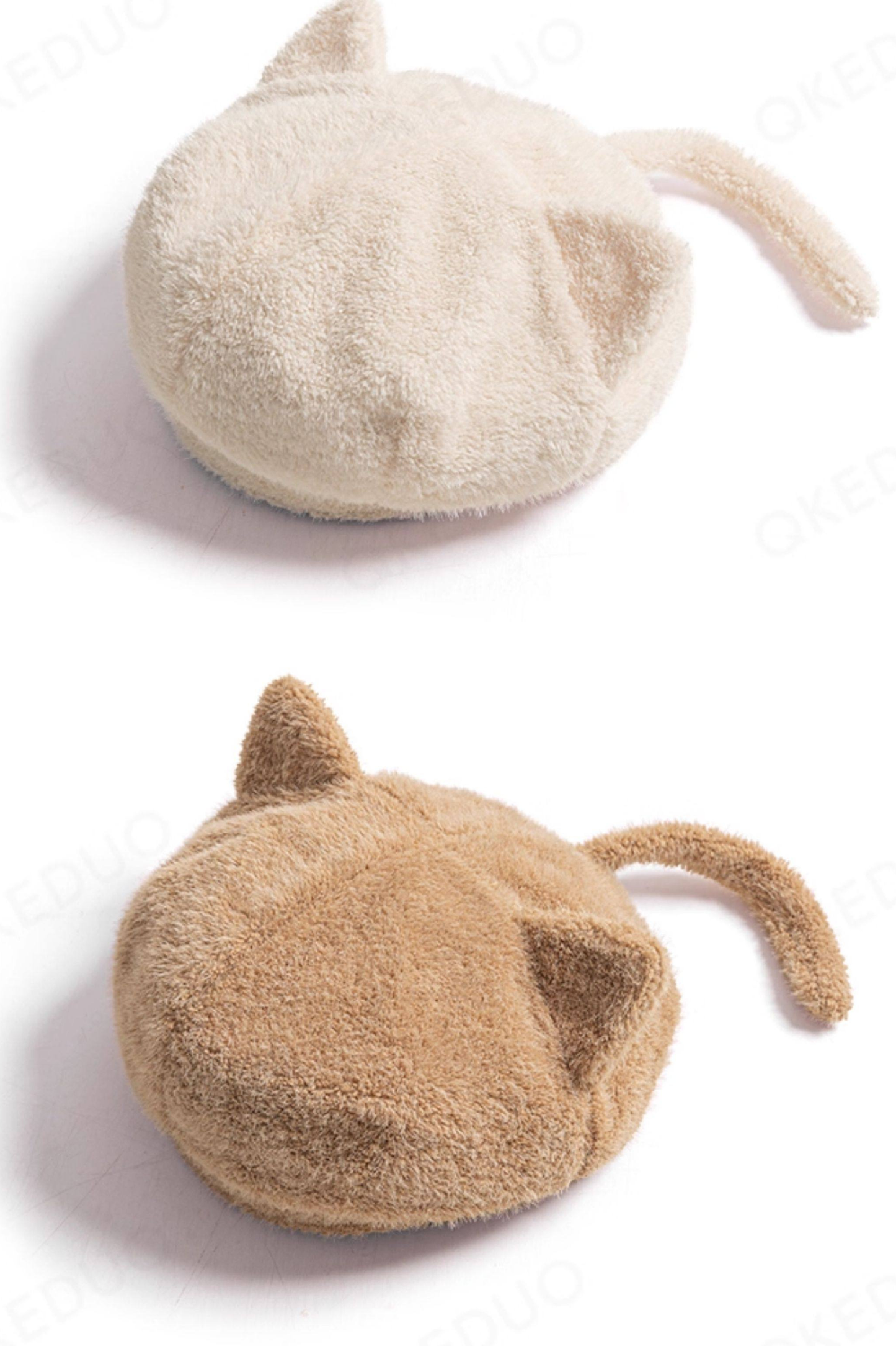 Faux Mink Fur Painter Beret