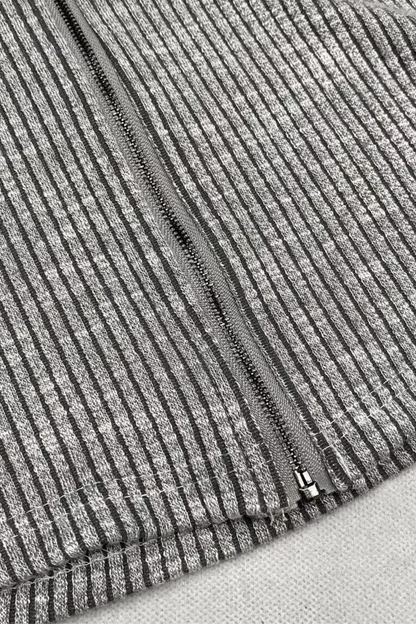 Subculture Gray Stripe Hoodie Tops