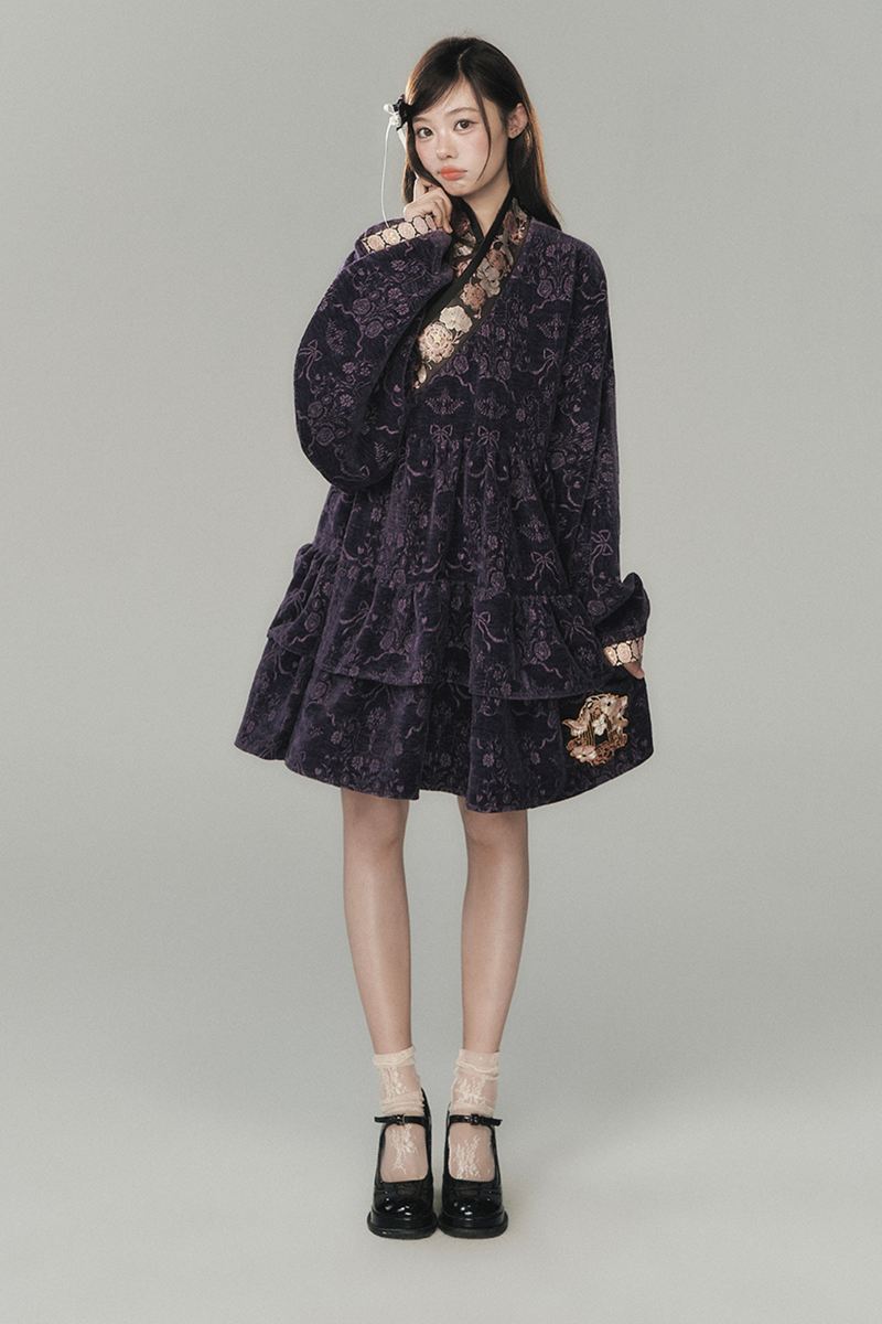 Dark Girl Chinese-style Dress + Vest