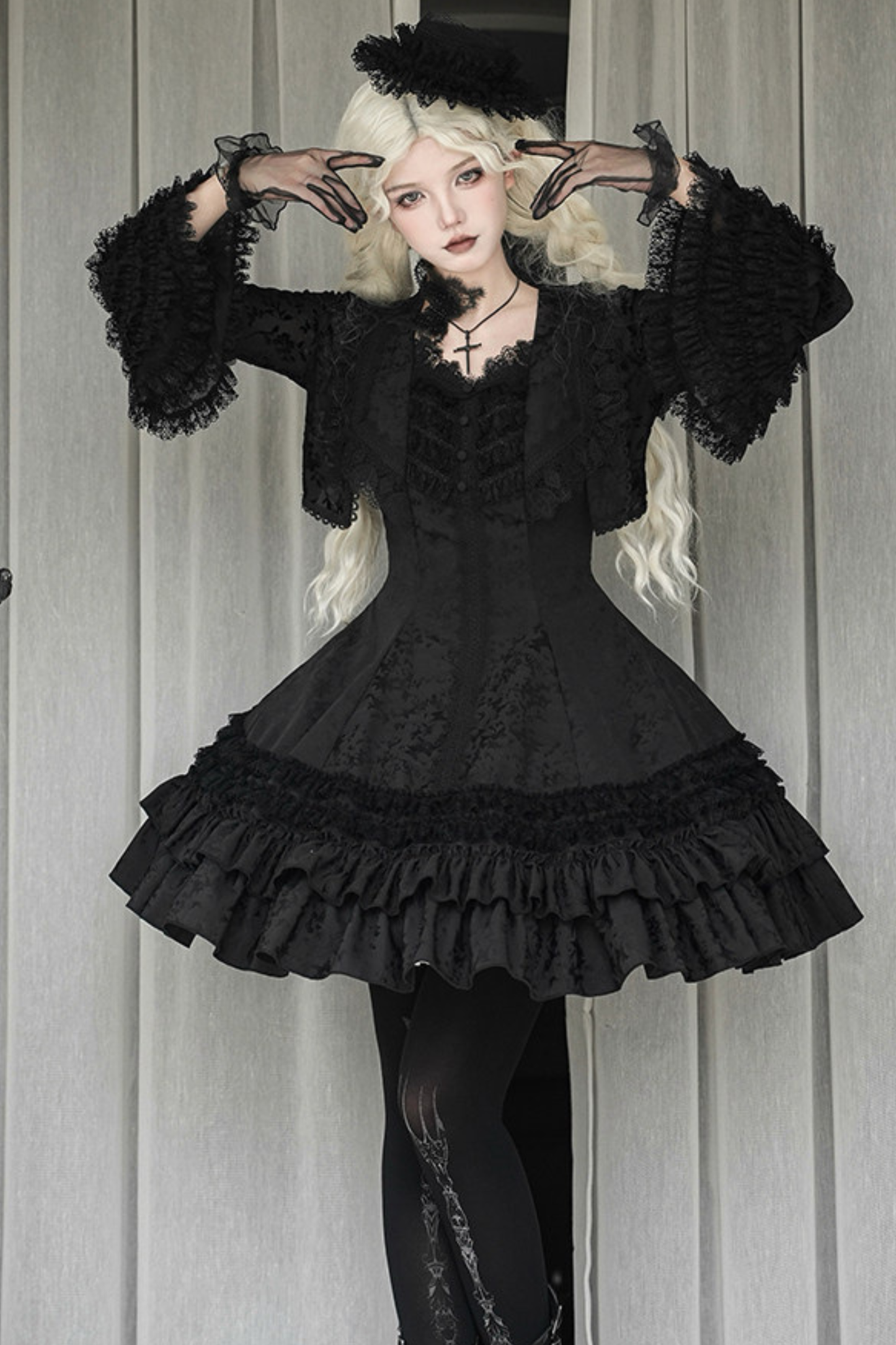 Slim-fit Gothic Lolita Jumper Skirt + Jacket