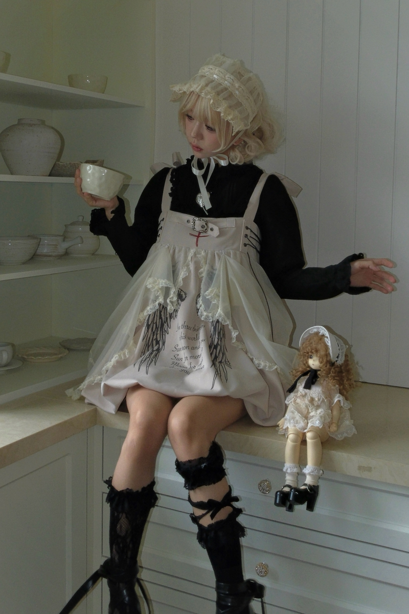 Gothic Balloon Suspender Dress