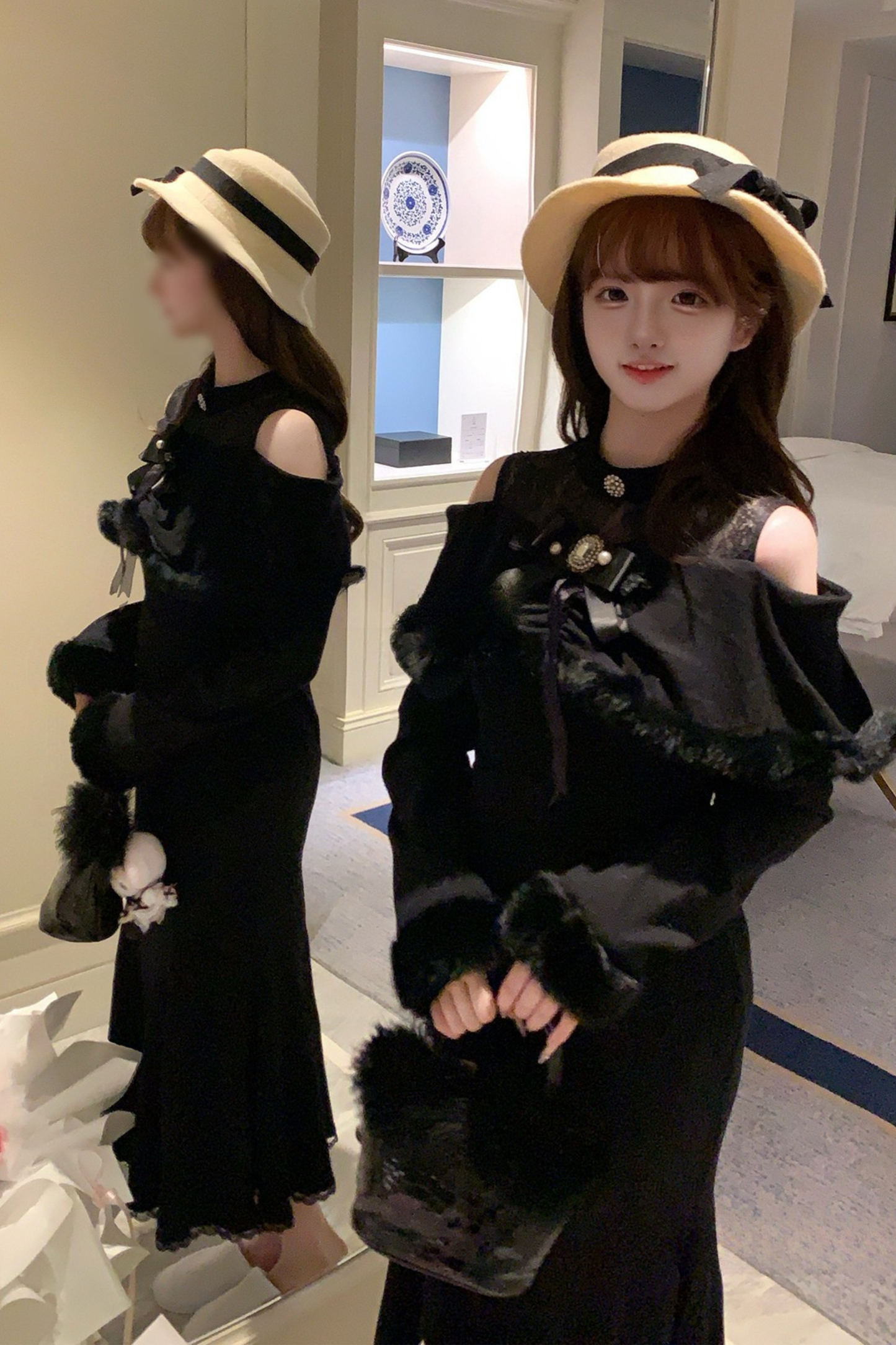 Slim Dark Knit Dress