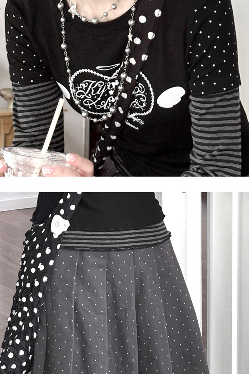 Heart Angel Top + Pleated Skirt