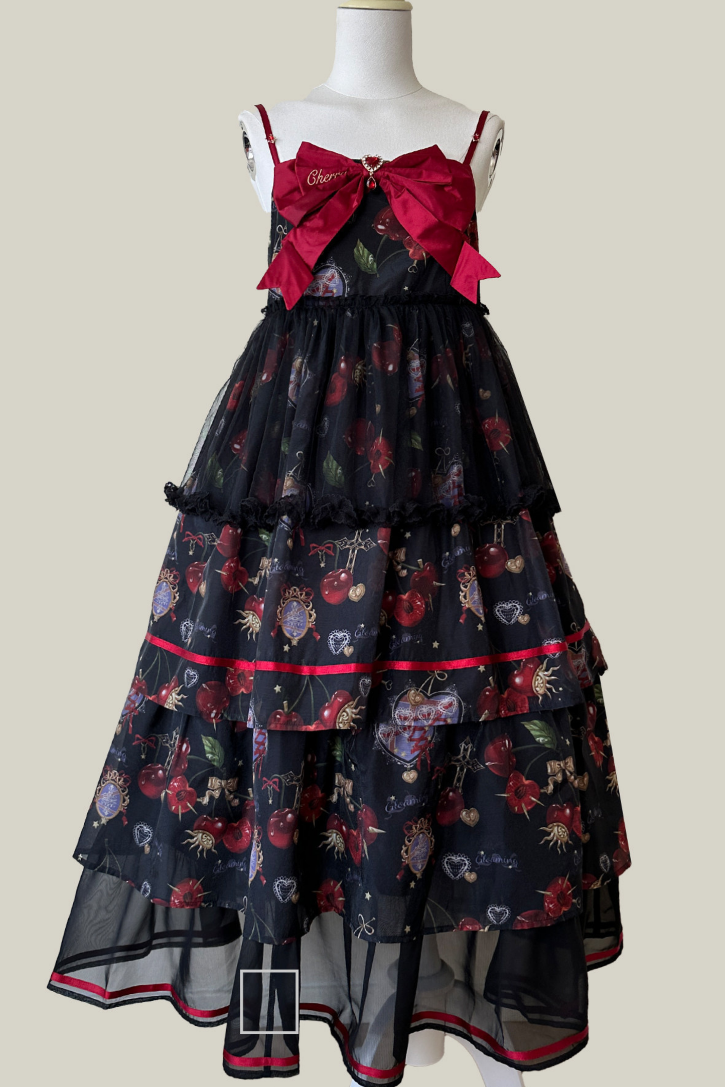 Retro Antique Cherry Sweet Lolita Dress + Jumper Skirt