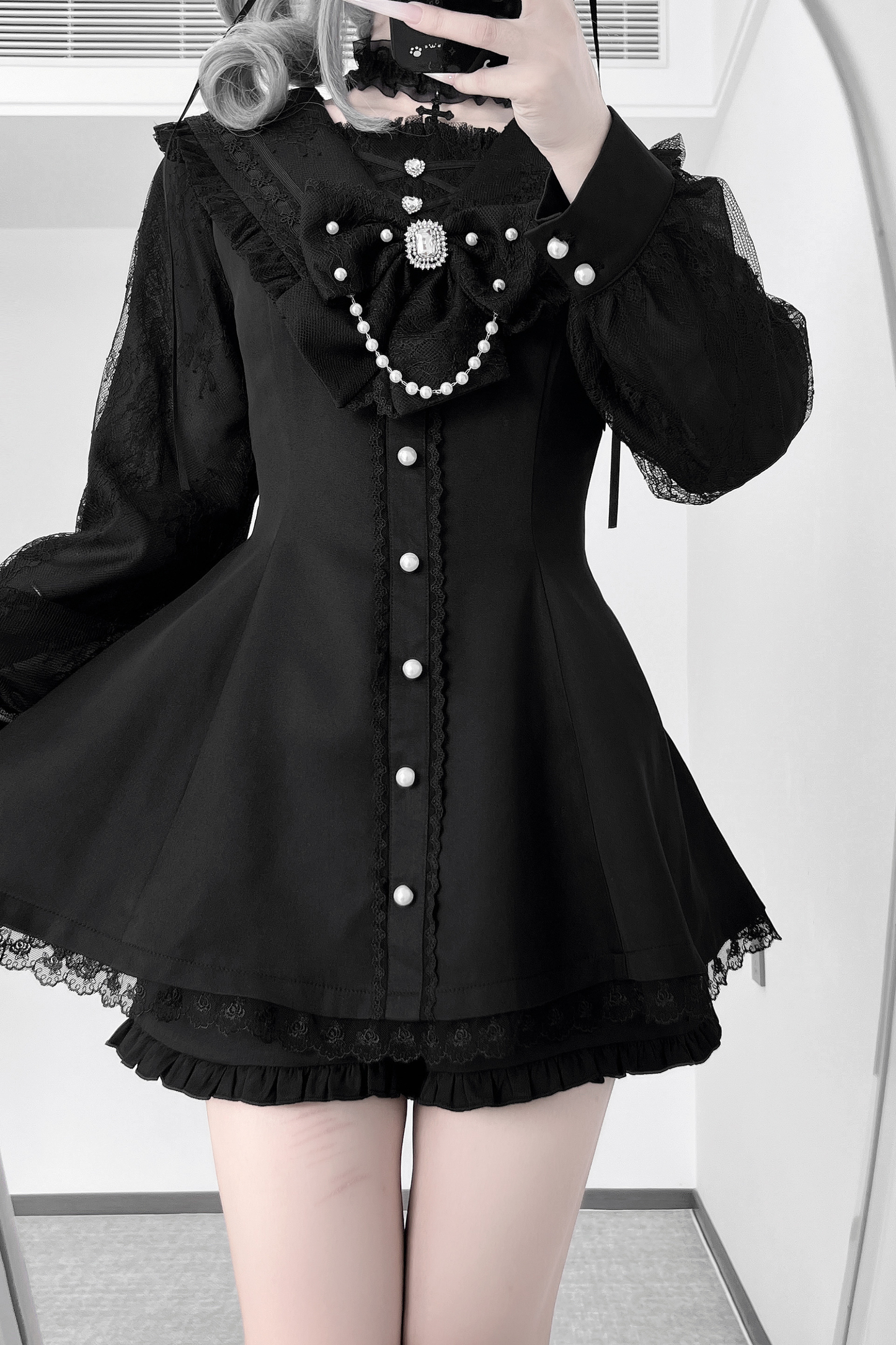 Jirai Sweetheart Peplum Top + Shorts