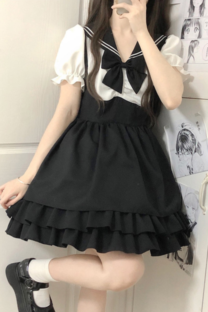 Dark Sailor Dress + Innerwear Skirt