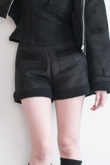 Fur Short Coat + Shorts
