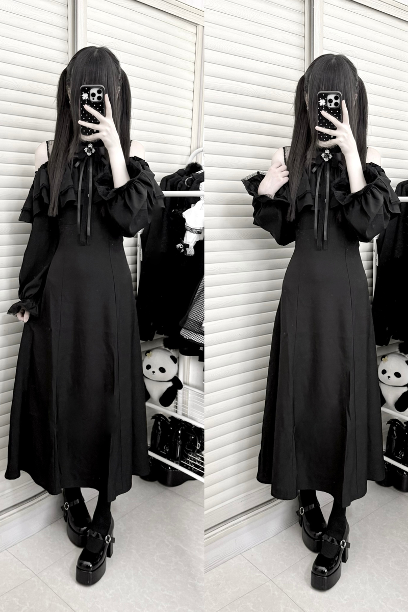 Mysterious Dark Long Dress