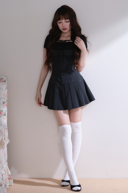 Sweet Pleated Design Dress