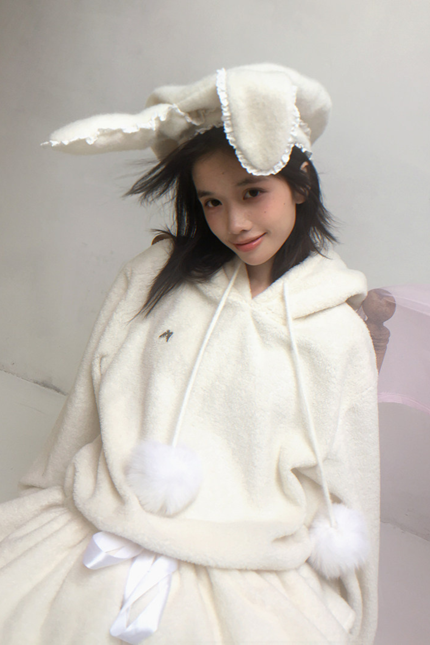 Lace Rabbit Ears Beret