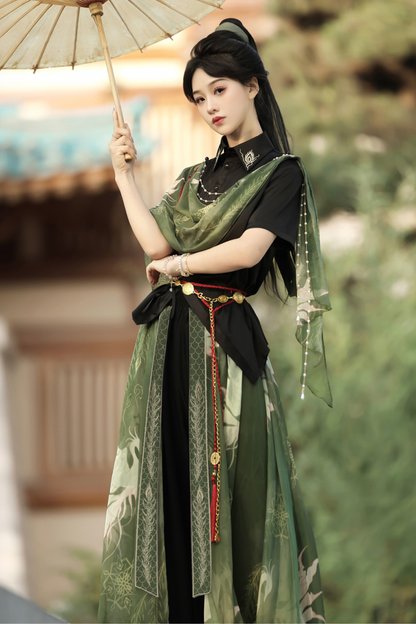 Neverless Island Chinese-style Top + Balloon Pants