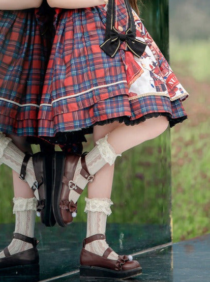 Nya Kokoro Lolita Retro Soft Girl Round Toe Shoes