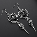 Witche's Heart Gothic Earrings