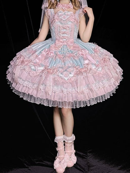 [pre-order Deadline: April 3] Pure Sweet Rose Fantasy Tiered Lolita Dress