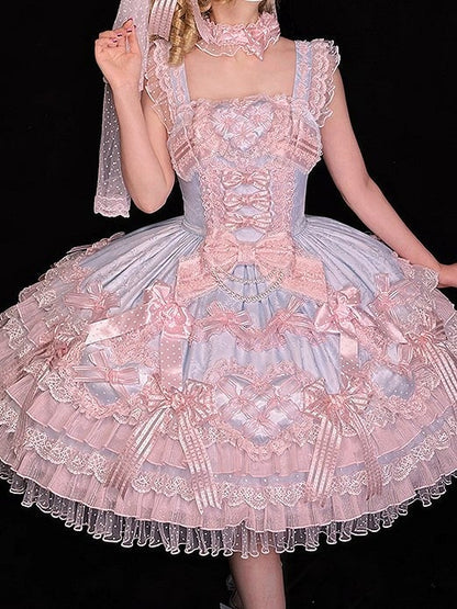 [pre-order Deadline: April 3] Pure Sweet Rose Fantasy Tiered Lolita Dress