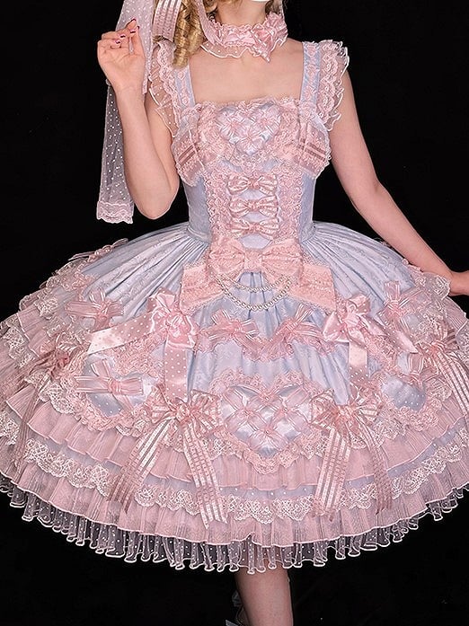 [pre-order Deadline: April 3] Pure Sweet Rose Fantasy Tiered Lolita Dress