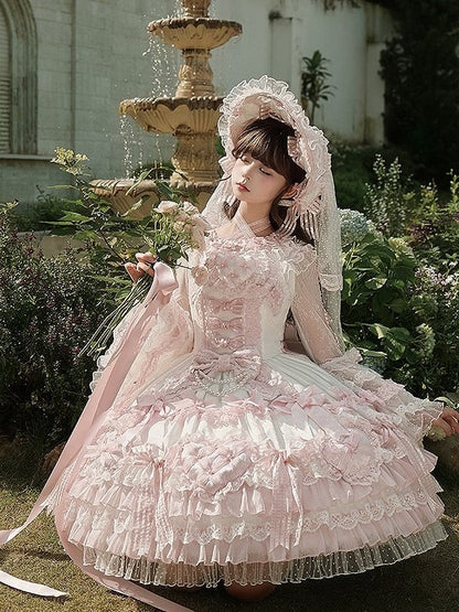 [pre-order Deadline: April 3] Pure Sweet Rose Fantasy Tiered Lolita Dress