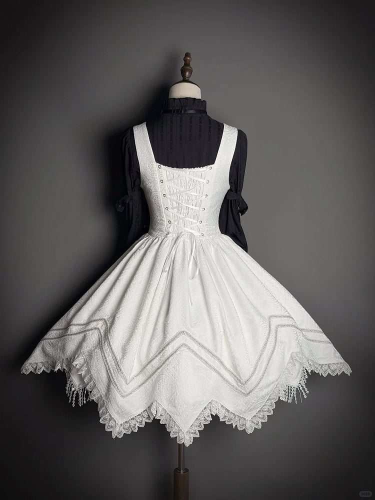 [pre-order Deadline: April 23] Dawnbreaker Gothic Jacquard Military Bustier Suspender Dress