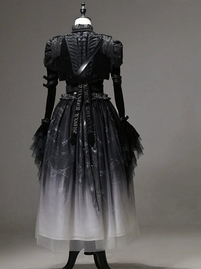 [pre-order Deadline: June 8] Phantom Knight Dark Gothic Military Dress Full Set (jacket + Bustier Top + Skirt)