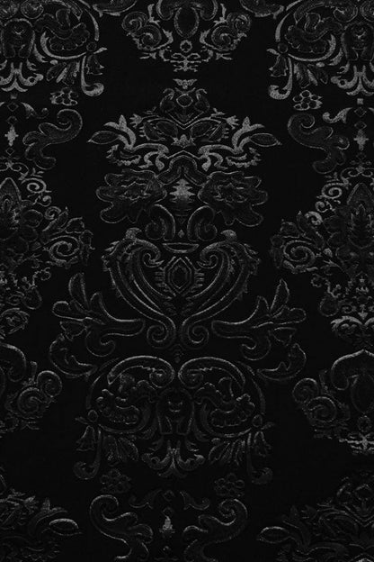 Long Sleeves Embossed Velvet Print Gothic Blouse 2 Colors