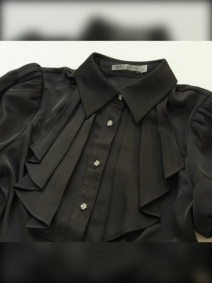 [pre-order Deadline: May 13] Bone Iris Gothic Black Ruffle Shirt + Corset Skirt + Accessories
