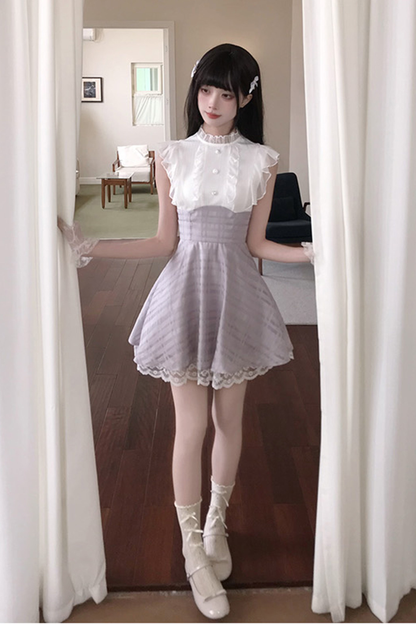 Ribbon Long Sleeve Dress