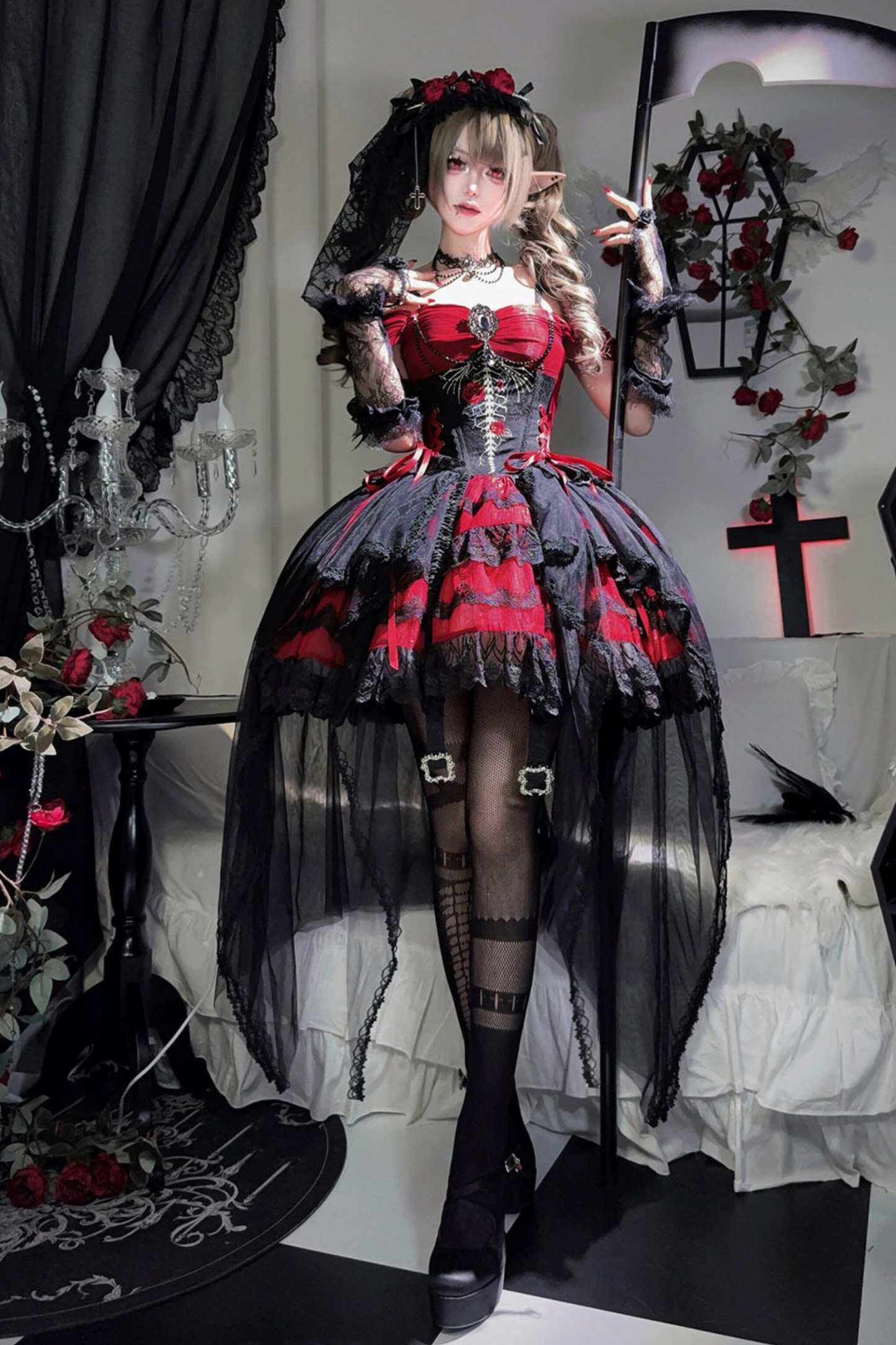 Dragonborn Gothic Dress + Necklace