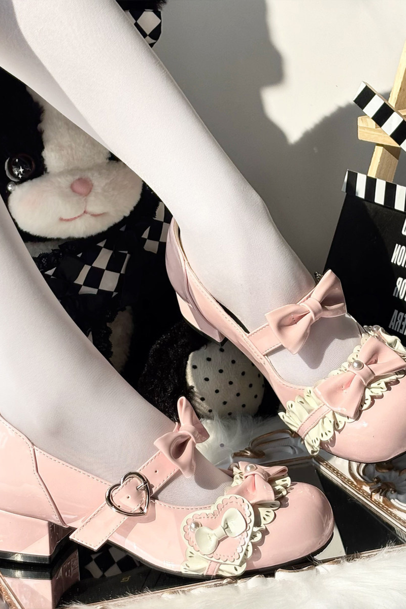 Ribbon Mousse Cake Round Toe Lolita Shoes