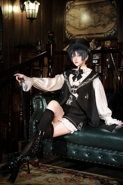 Dark Prince Suspender Shorts