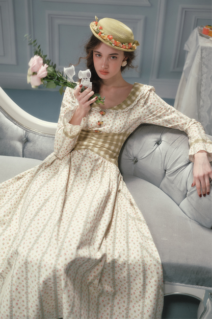 Retro Lace Maid Cotton Dress