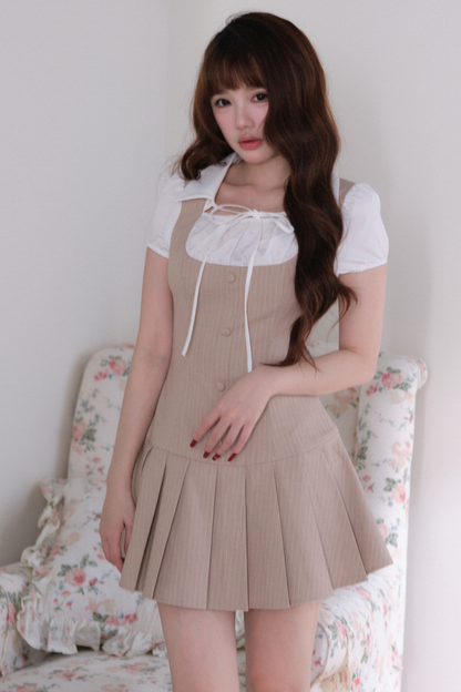 Sweet Pleated Design Dress