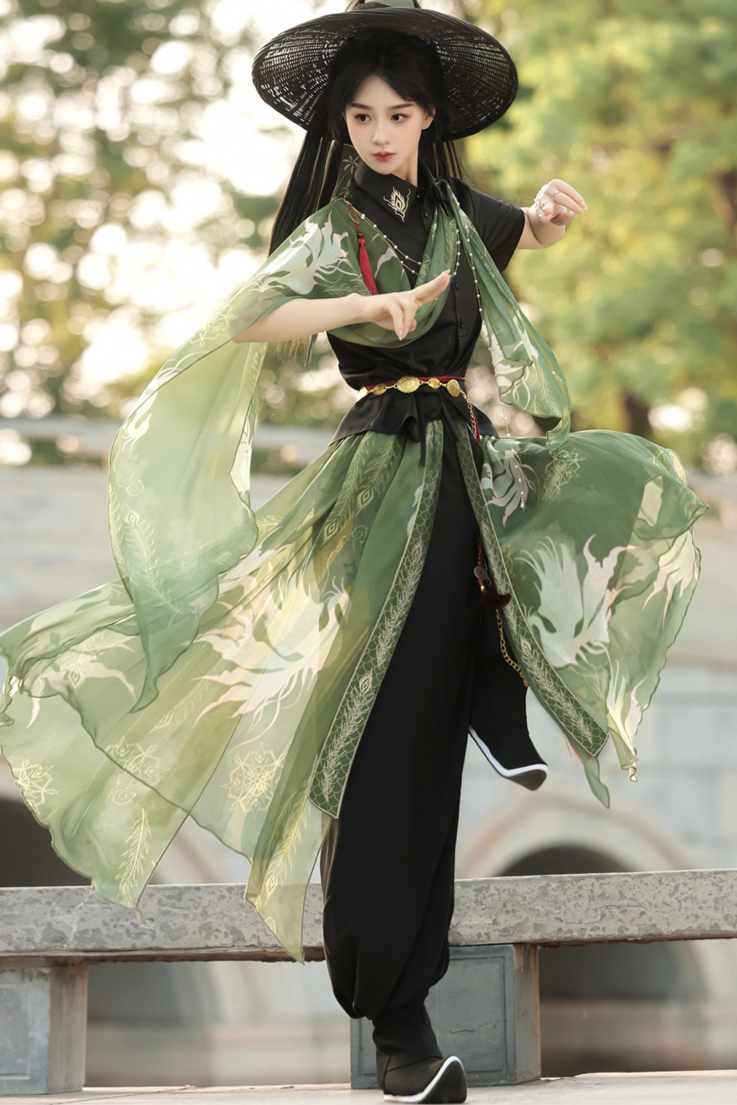 Neverless Island Chinese-style Top + Balloon Pants