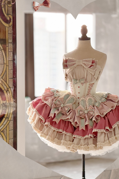 [pre-order] Ribbon Bunny Antique Version Bustier Dress + Inner Top + Complete Accessories