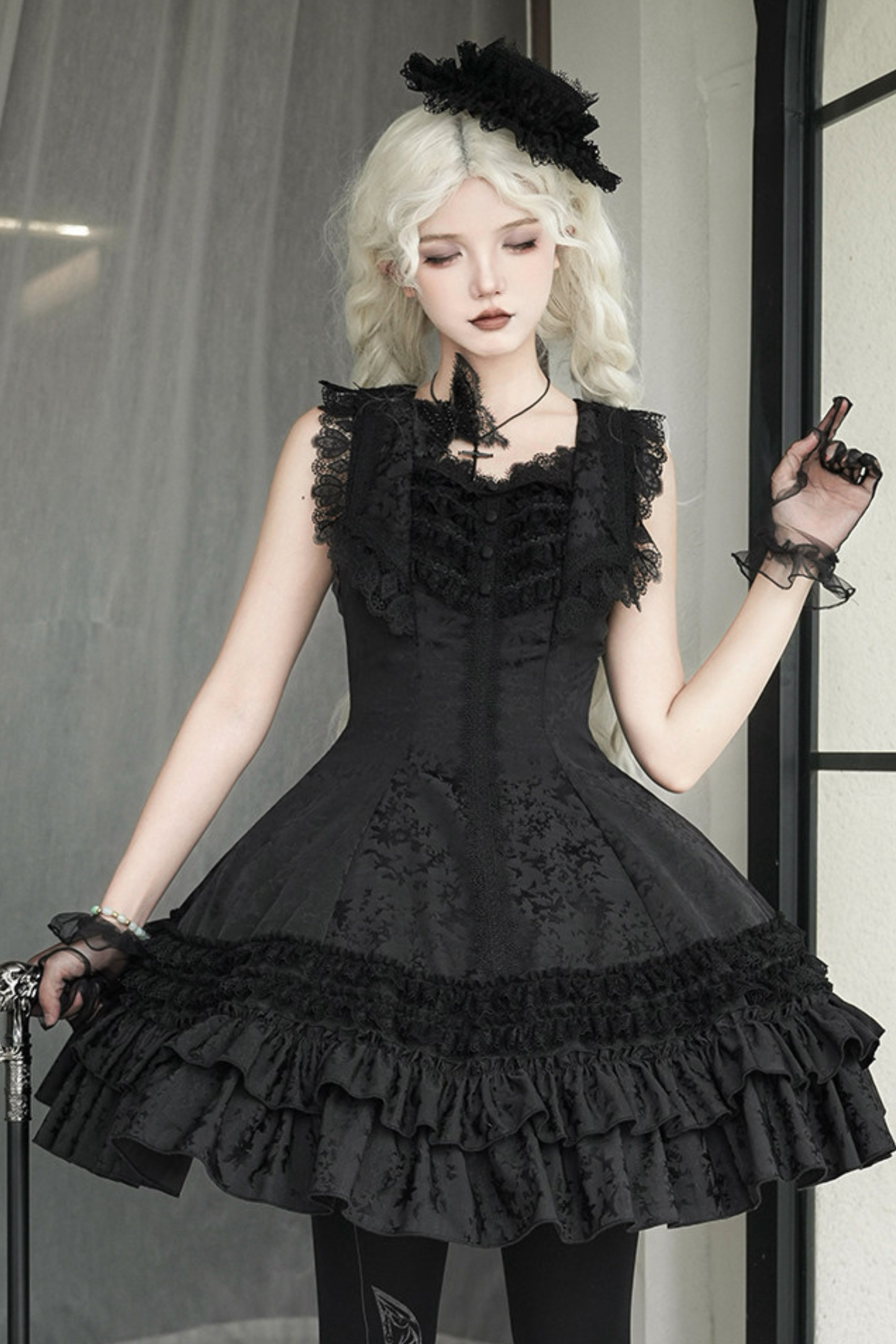 Slim-fit Gothic Lolita Jumper Skirt + Jacket