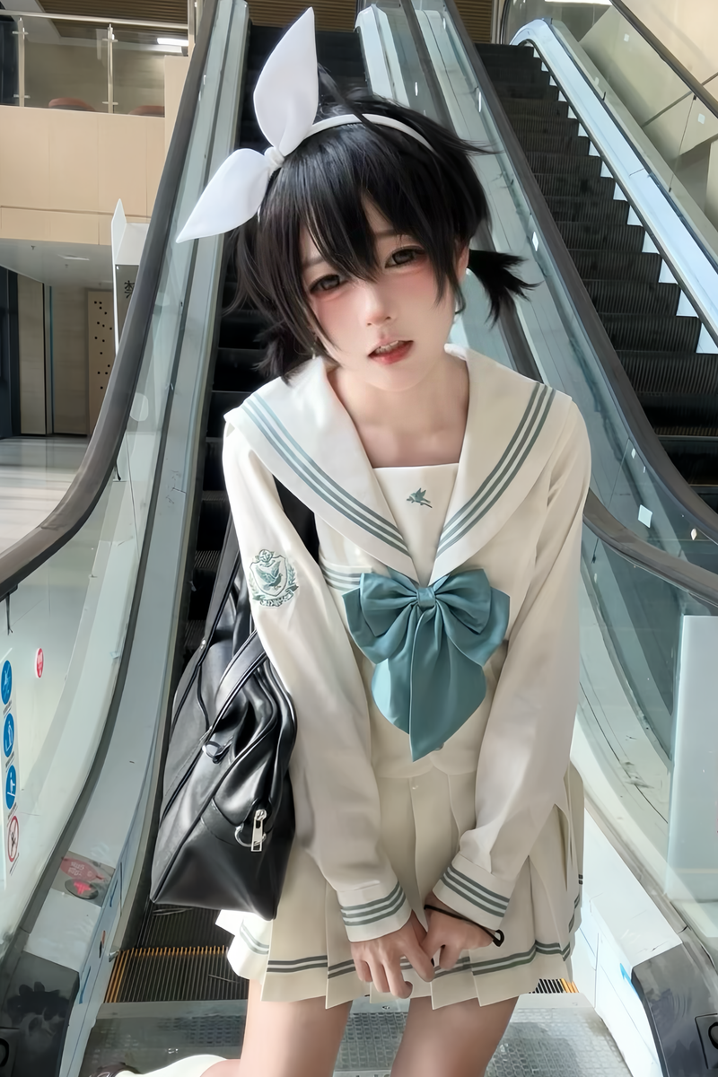 Pure Girl Sailor Top + Skirt + Ribbon