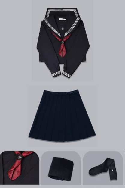Sailor Top + Pleated Skirt