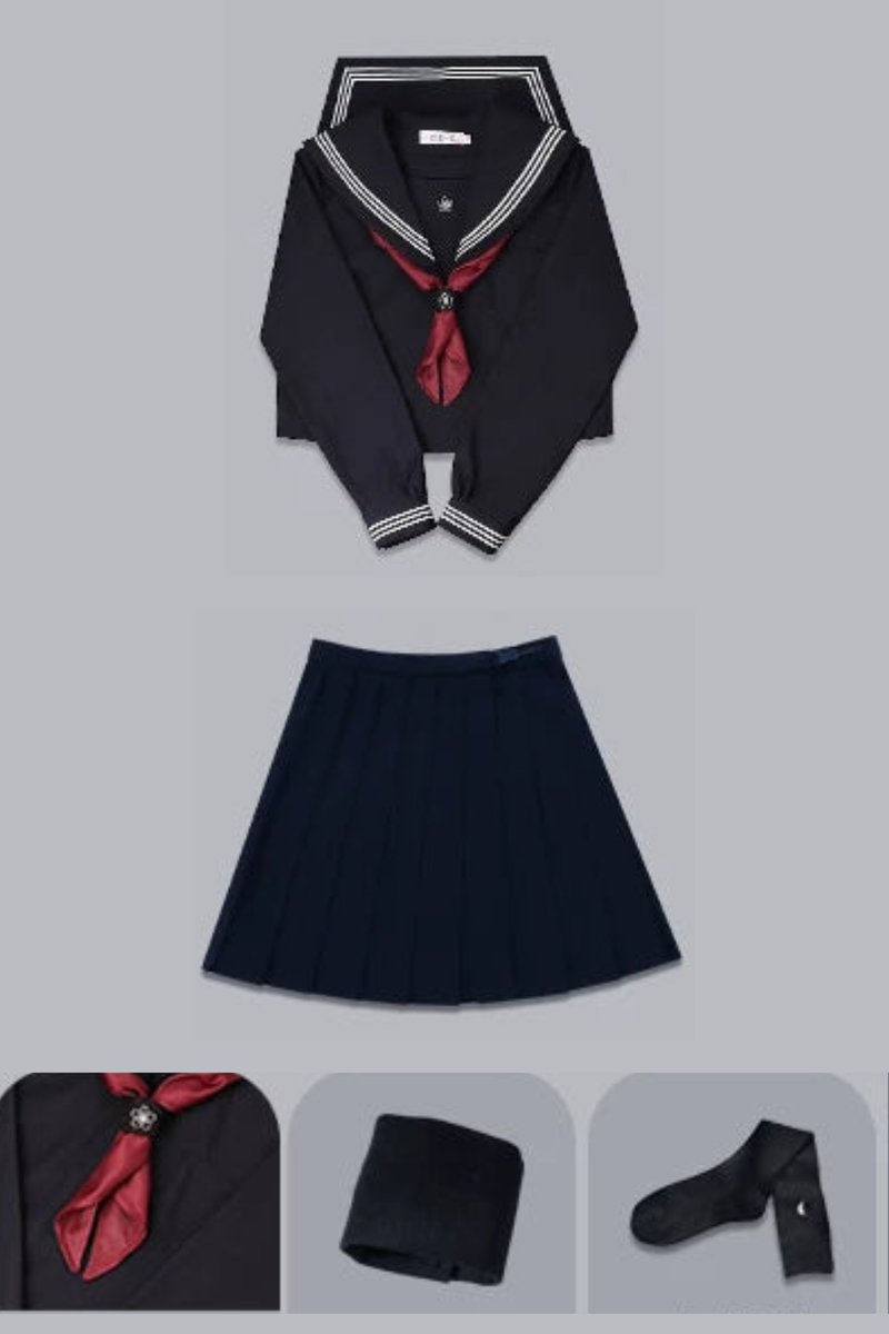 Sailor Top + Pleated Skirt