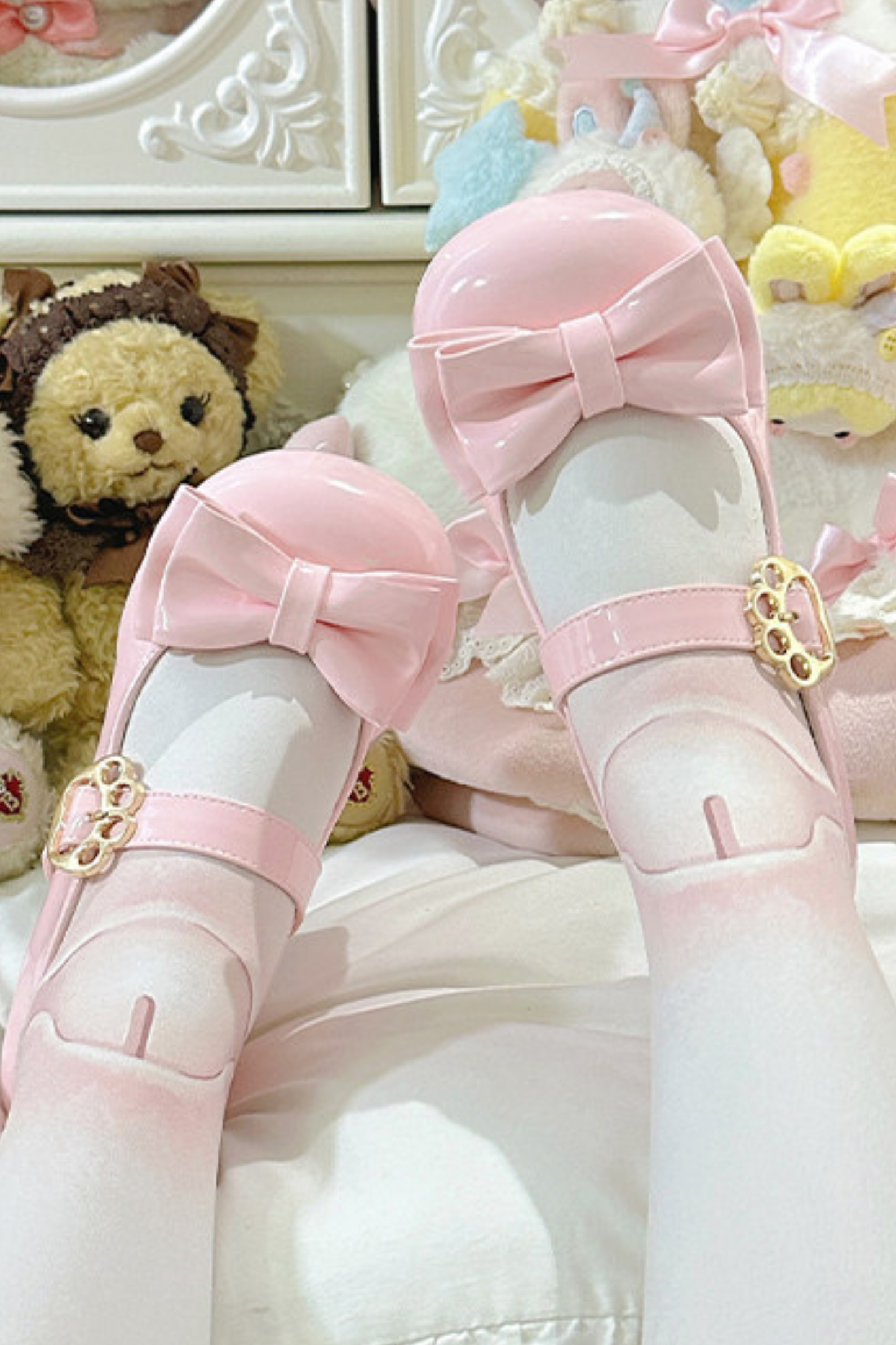 Glossy Ribbon Lolita Shoes