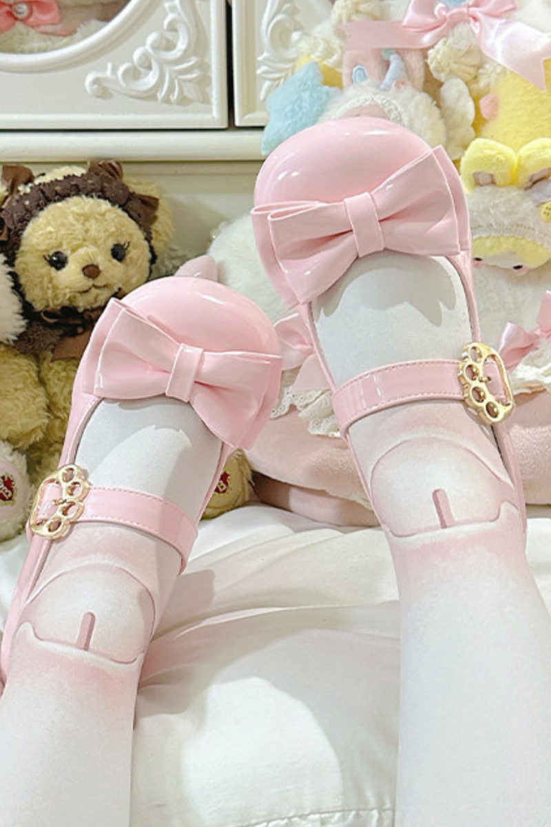 Glossy Ribbon Lolita Shoes