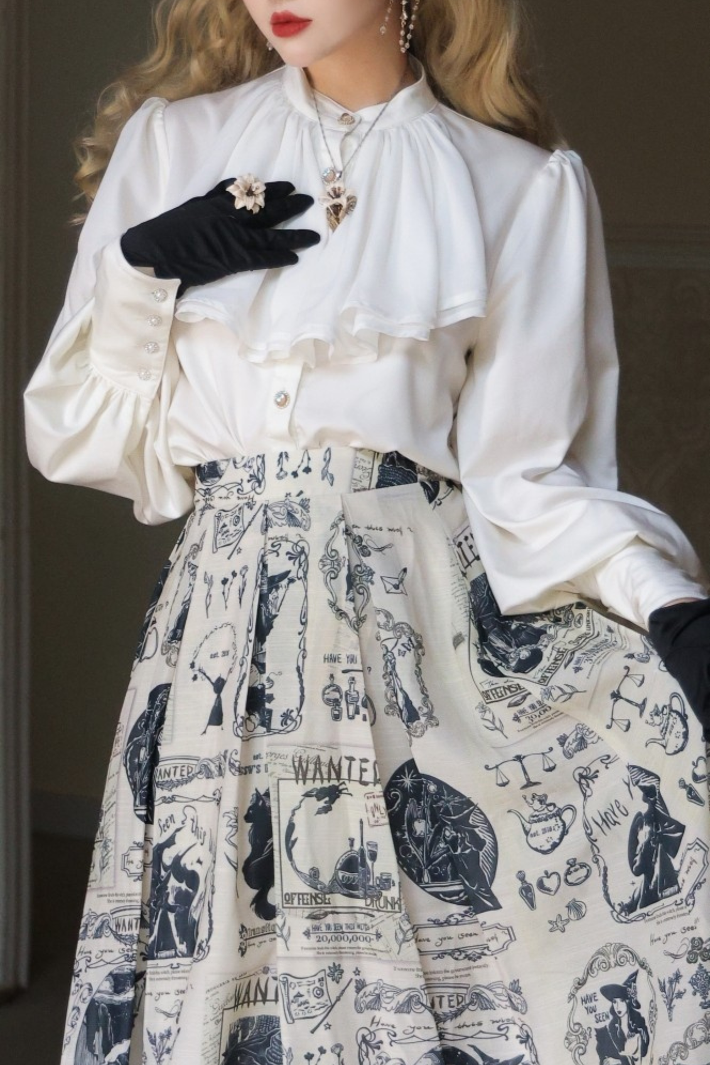 Satin Puff Sleeve Blouse