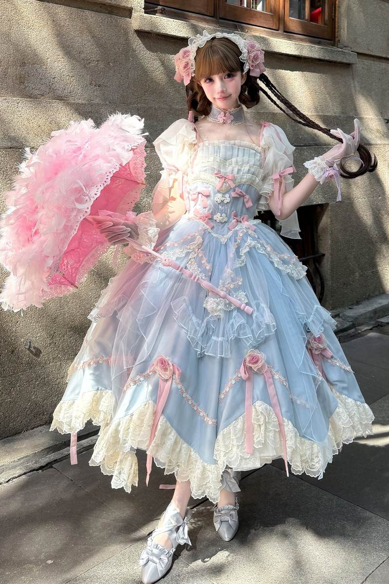 Sweet Princess Dress + Train + Veil + Accessories