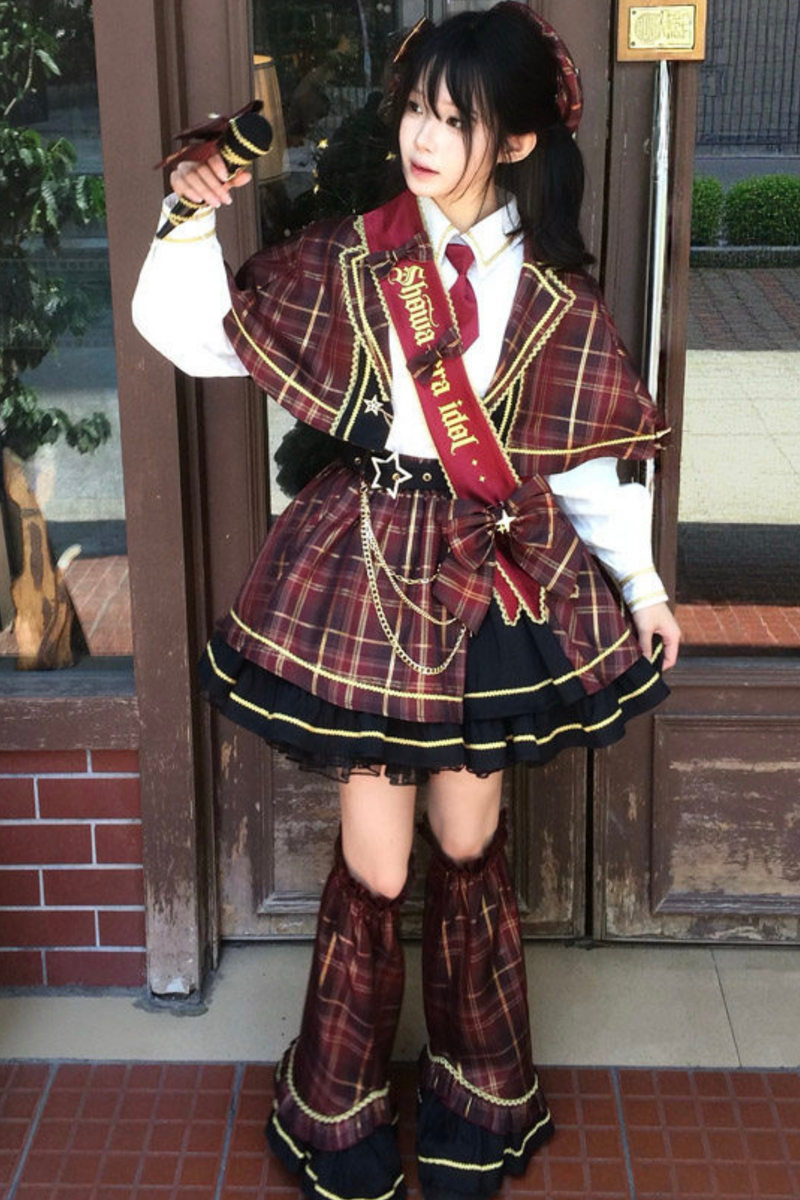 Retro Plaid Idol Lolita Set