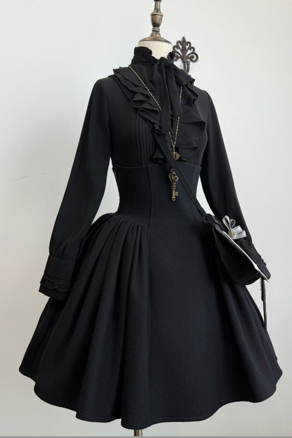 British Detective Lolita Coat + Cape + Skirt + Shirt + Bag + Brooch + Hat + Beret + Necklace