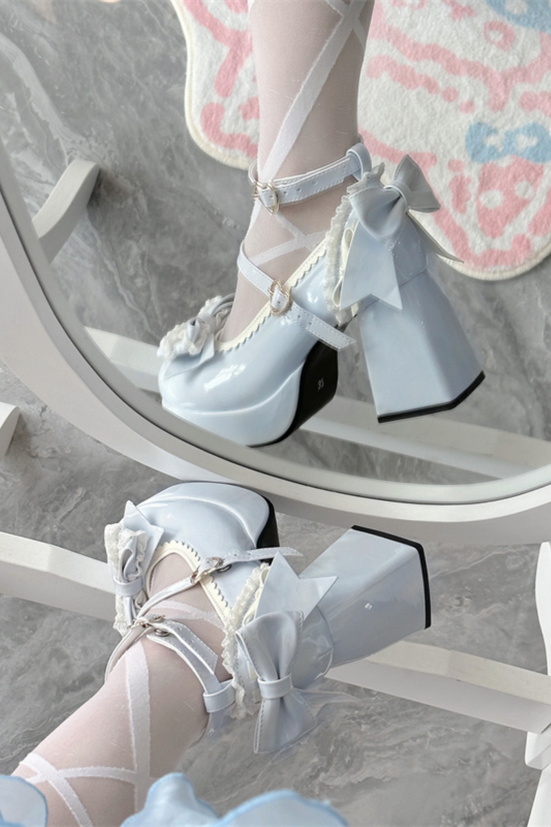 Ruffle Ribbon Lolita Shoes