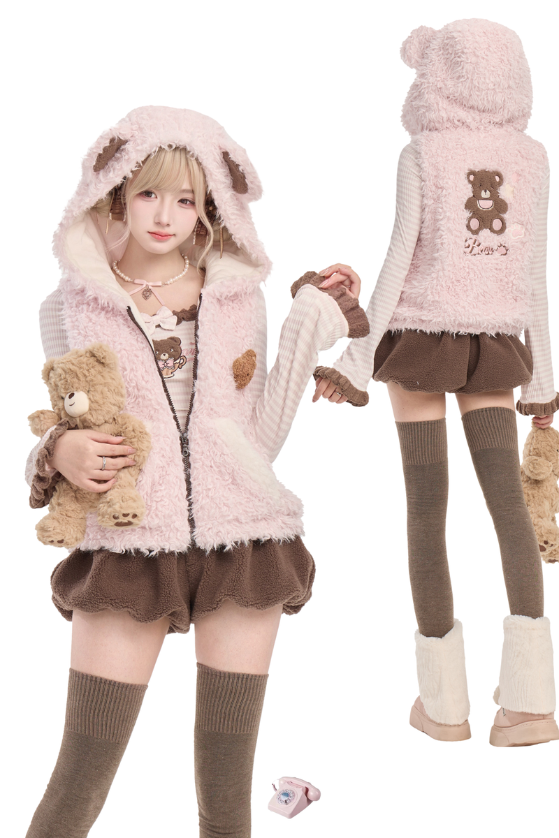 Bear Vest + Top + Pants