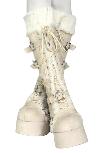 Subculture Fur Star Long Boots