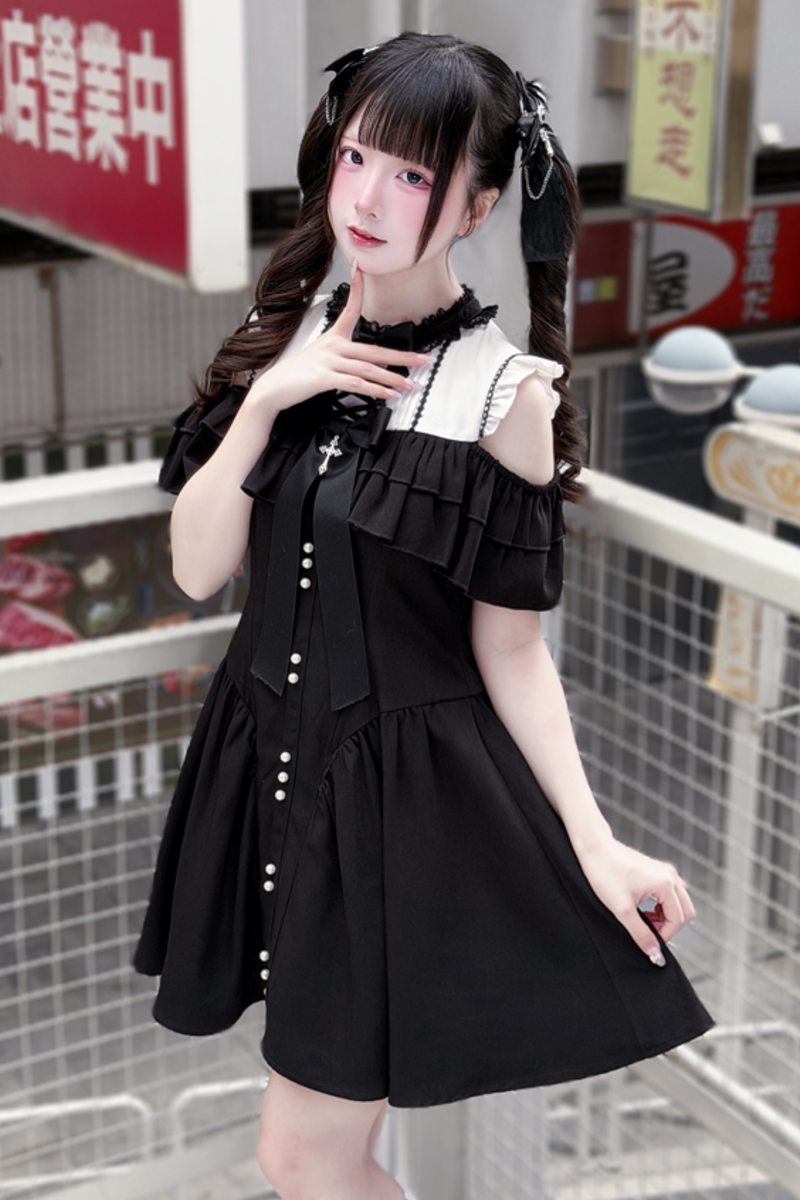 Off-shoulder Dark Sweet Dress