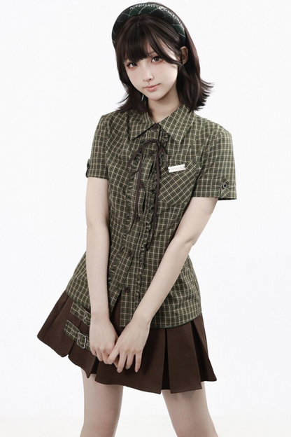 Army Girl Shirt + Vest + Skirt