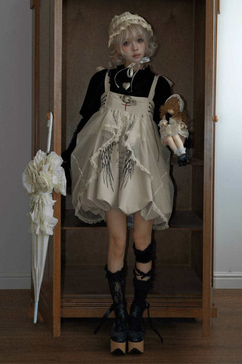 Gothic Balloon Suspender Dress
